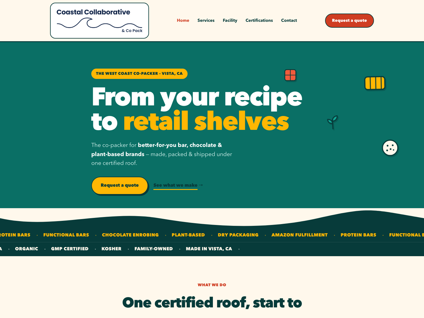 Coastal Collaborative & Co-Pack — Vista, CA co-packing site, designed and built by Lumen Studio